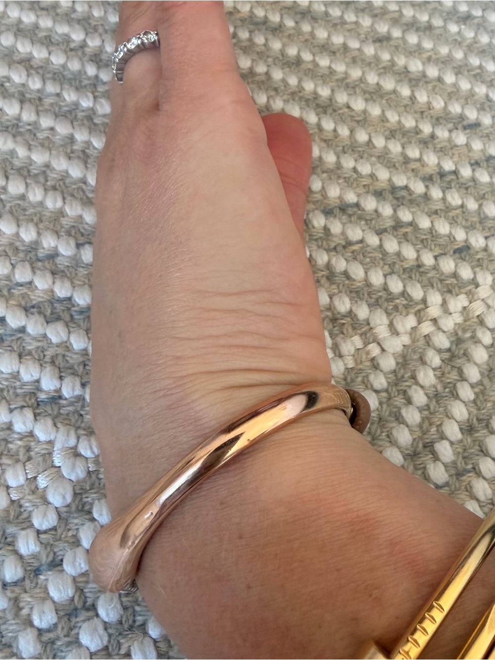 Bronze Milor Two Tone Bracelet in Rose Gold & Neutral Double Leather Band CHIC ✨ - Picture 9 of 9